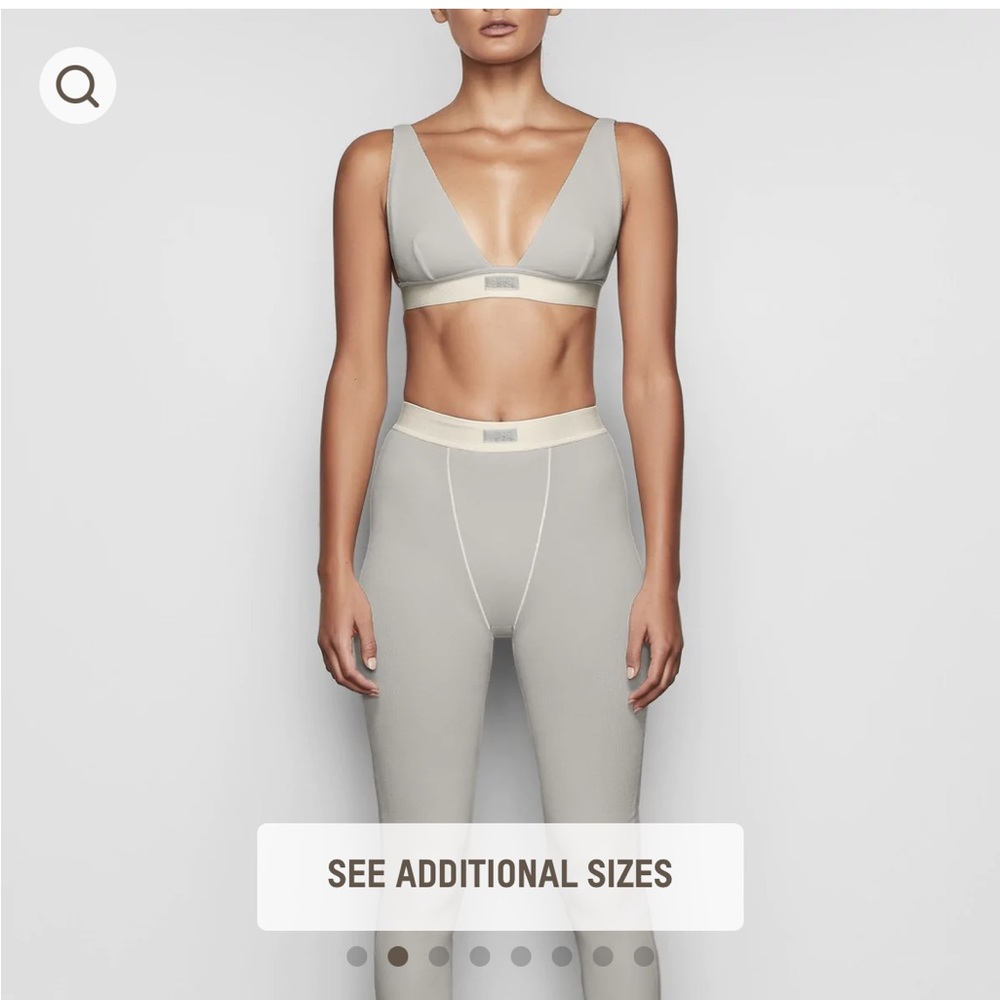 Skims cotton rib set in mineral